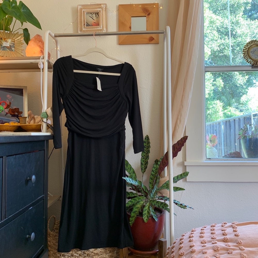 🖤 NWT ann taylor classic black midi dress 🖤